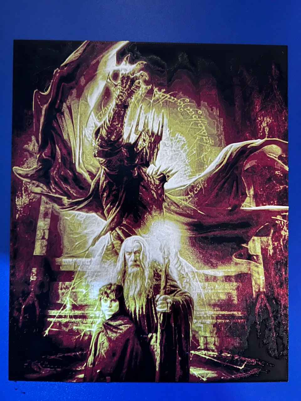 Gandalf Sauron Frodo Wall Art – 3D Printed Lord of the Rings Fantasy Decor