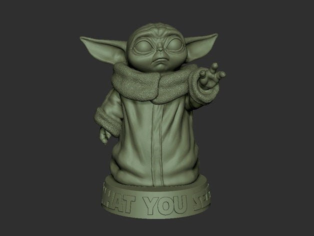 GRAY s| Grogu The Child Baby Yoda* | Fan Art| Painted version available| collector's item| MarVin Miniatures - 3D MinionMancer