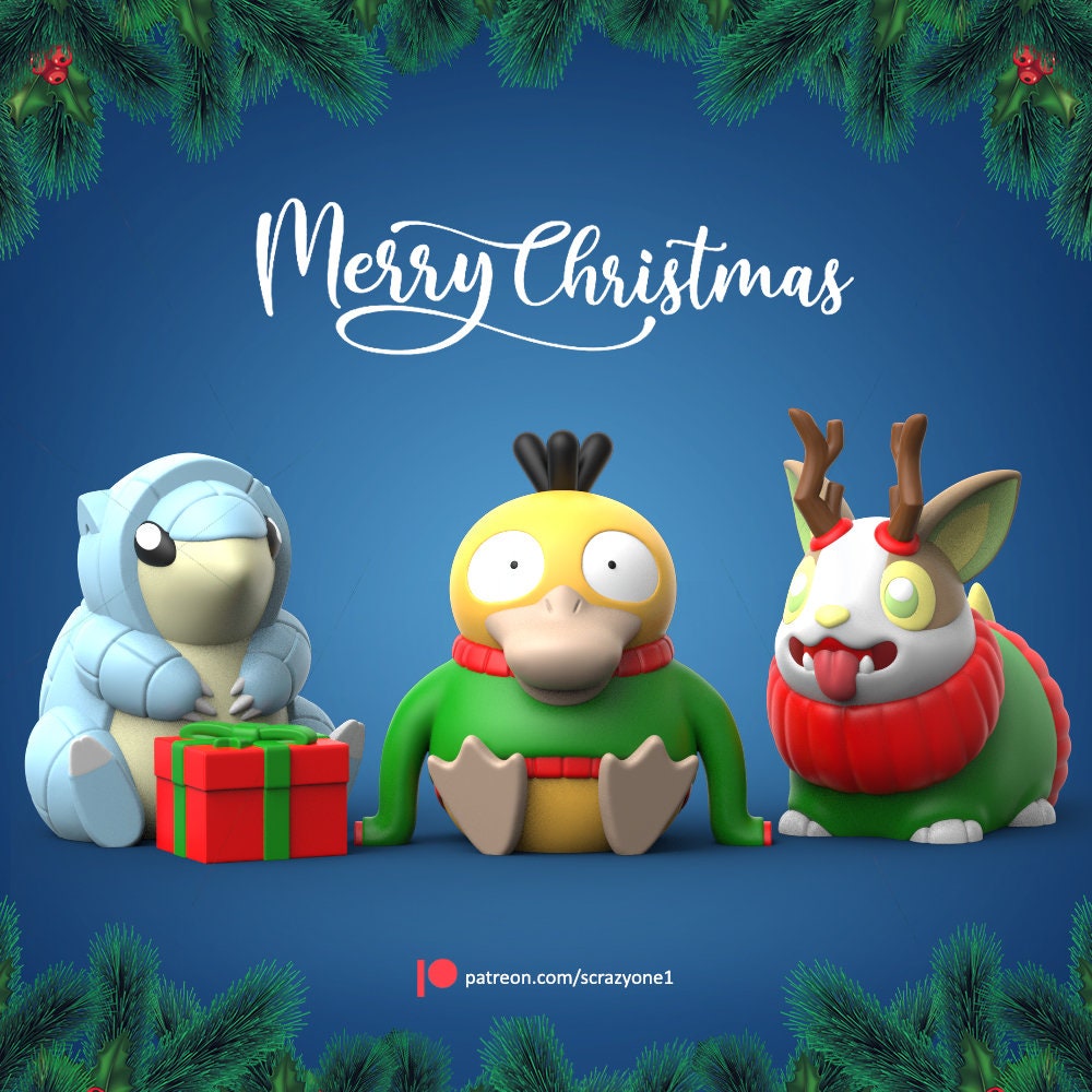 Gengar Ectoplasm Xmas Holidays Winter Season | Christmas Pokemon Chibi | Pokémon starter