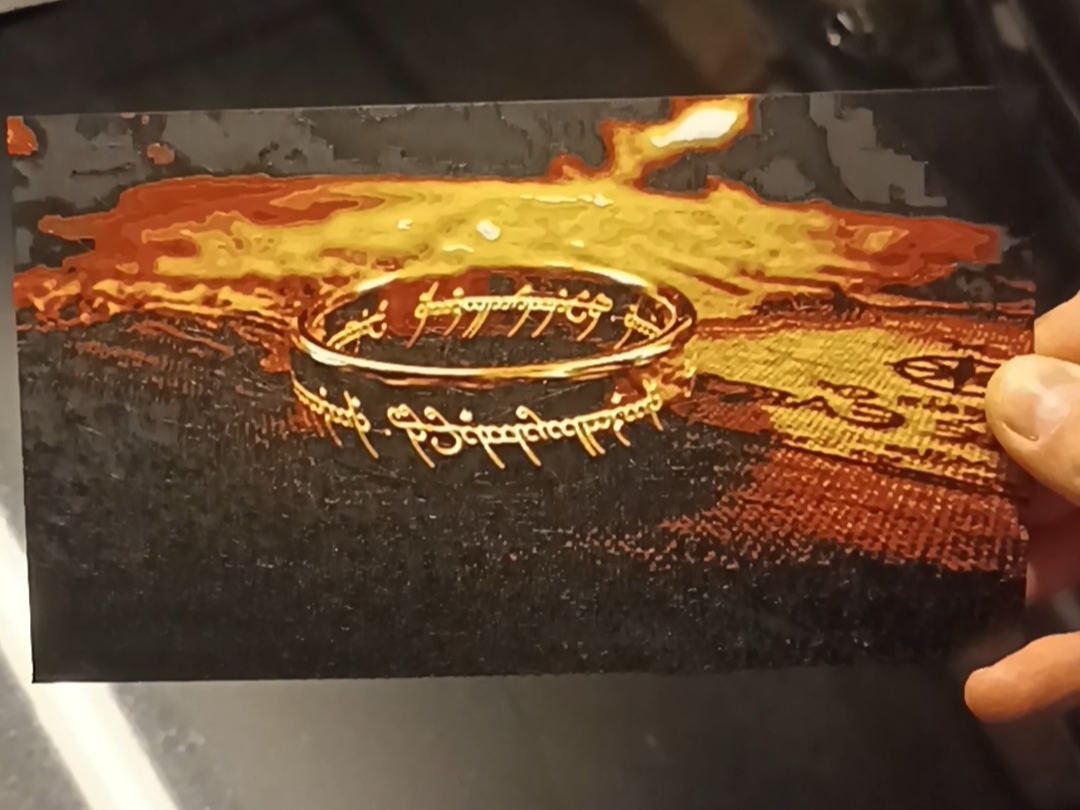 One Ring out of the fire Wall Art – 3D Printed Lord of the Rings Fantasy Decor