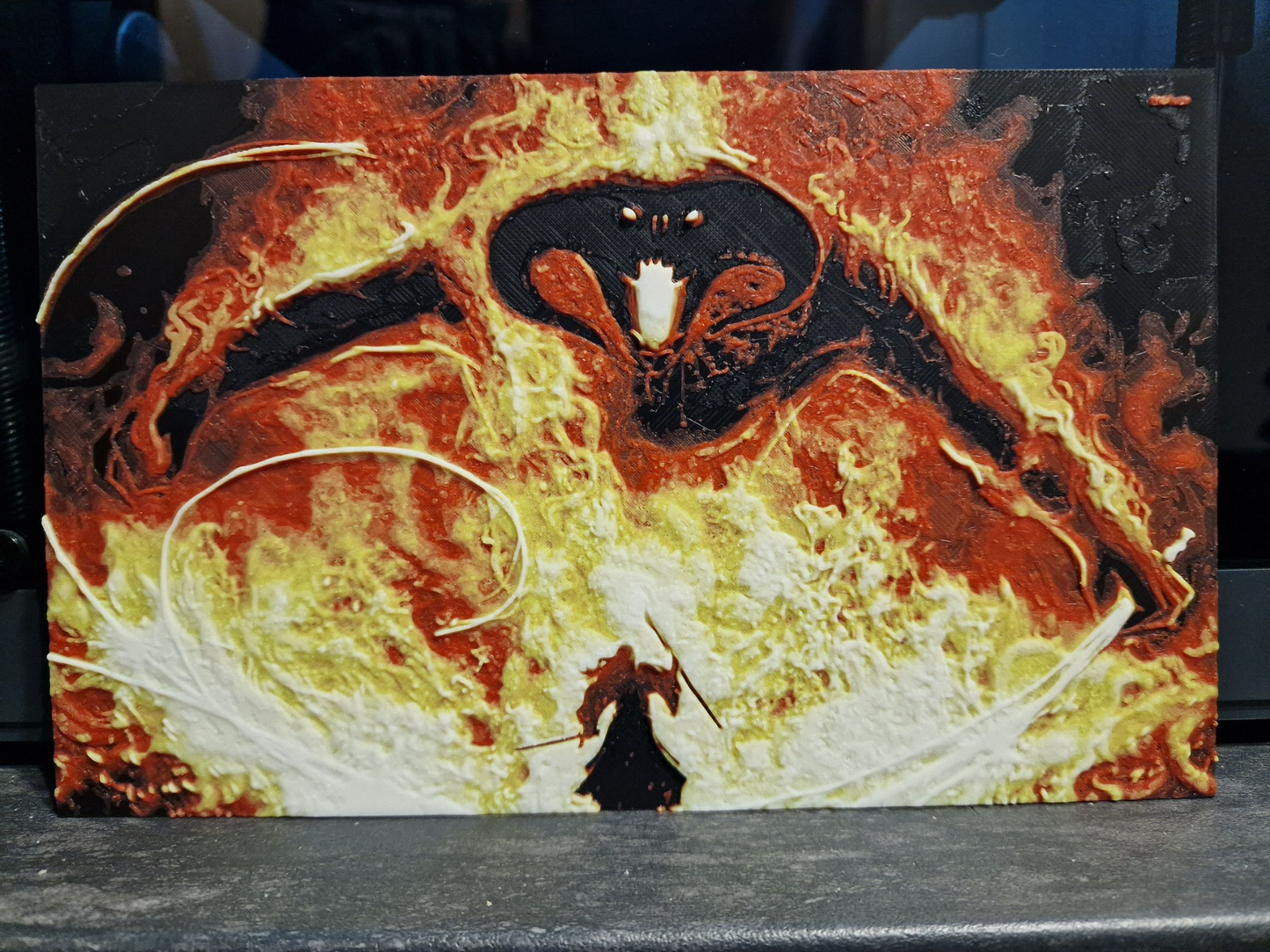 Gandalf vs Balrog Wall Art – 3D Printed Lord of the Rings Fantasy Decor