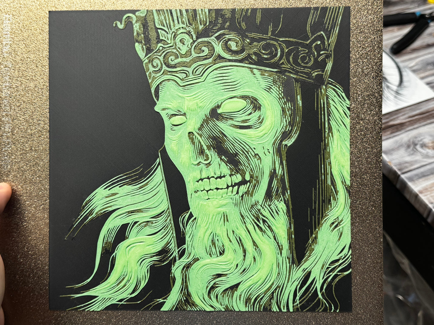 King of the Dead Wall Art – 3D Printed Lord of the Rings Fantasy Decor