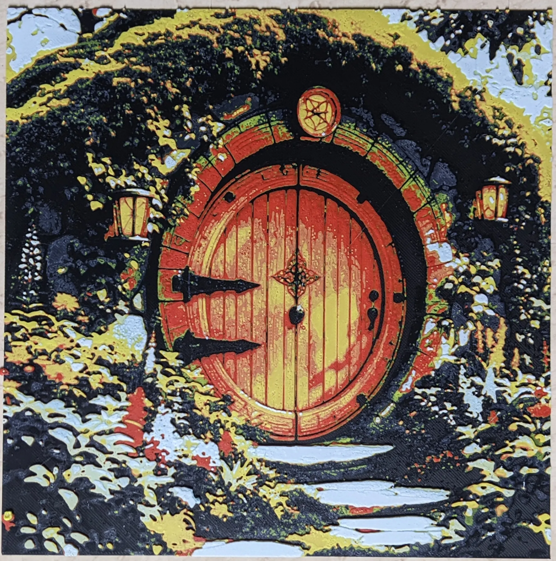Hobbit Door Wall Art – 3D Printed Lord of the Rings Fantasy Decor