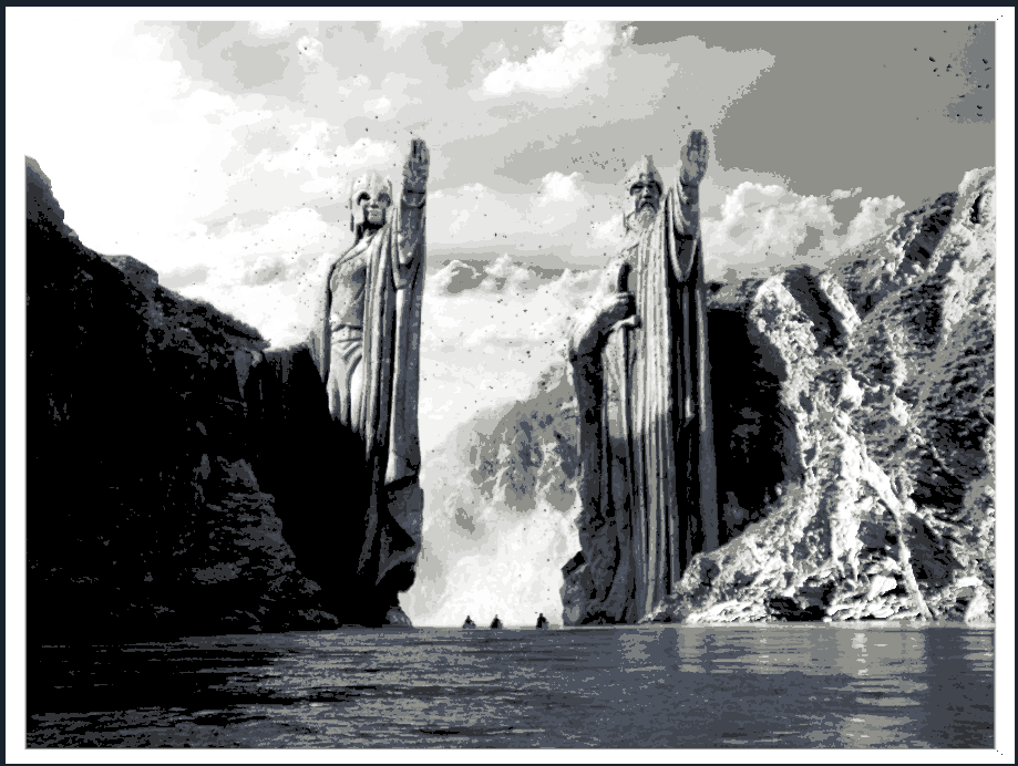 Gates of Argonath Wall Art – 3D Printed Lord of the Rings Fantasy Decor