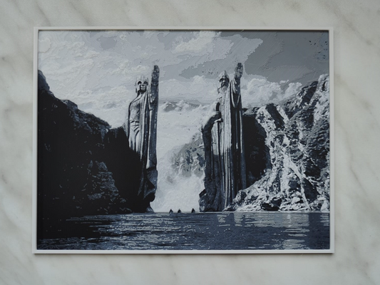 Gates of Argonath Wall Art – 3D Printed Lord of the Rings Fantasy Decor