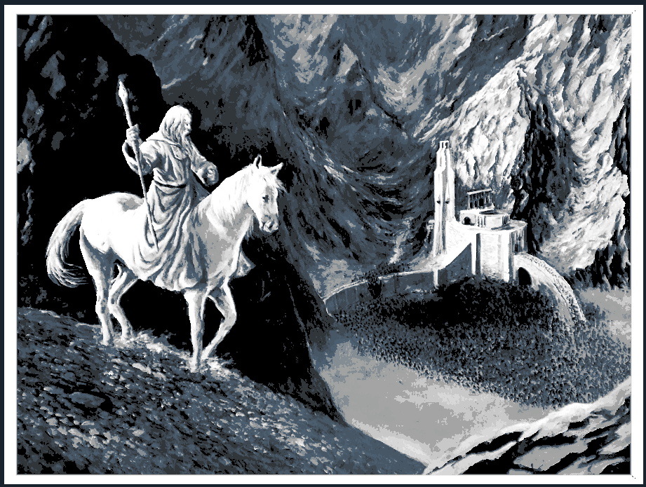 Gandalf The White Helms Deep Wall Art – 3D Printed Lord of the Rings Fantasy Decor