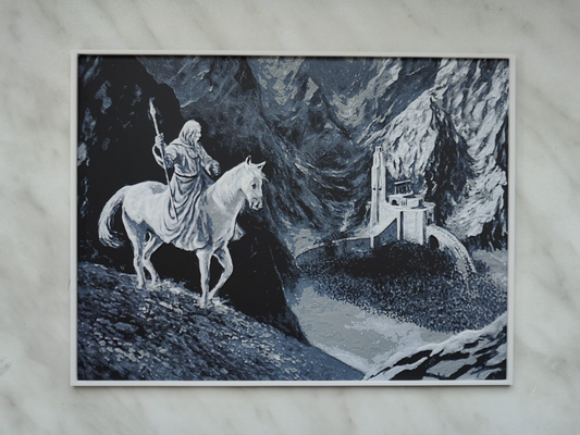 Gandalf The White Helms Deep Wall Art – 3D Printed Lord of the Rings Fantasy Decor