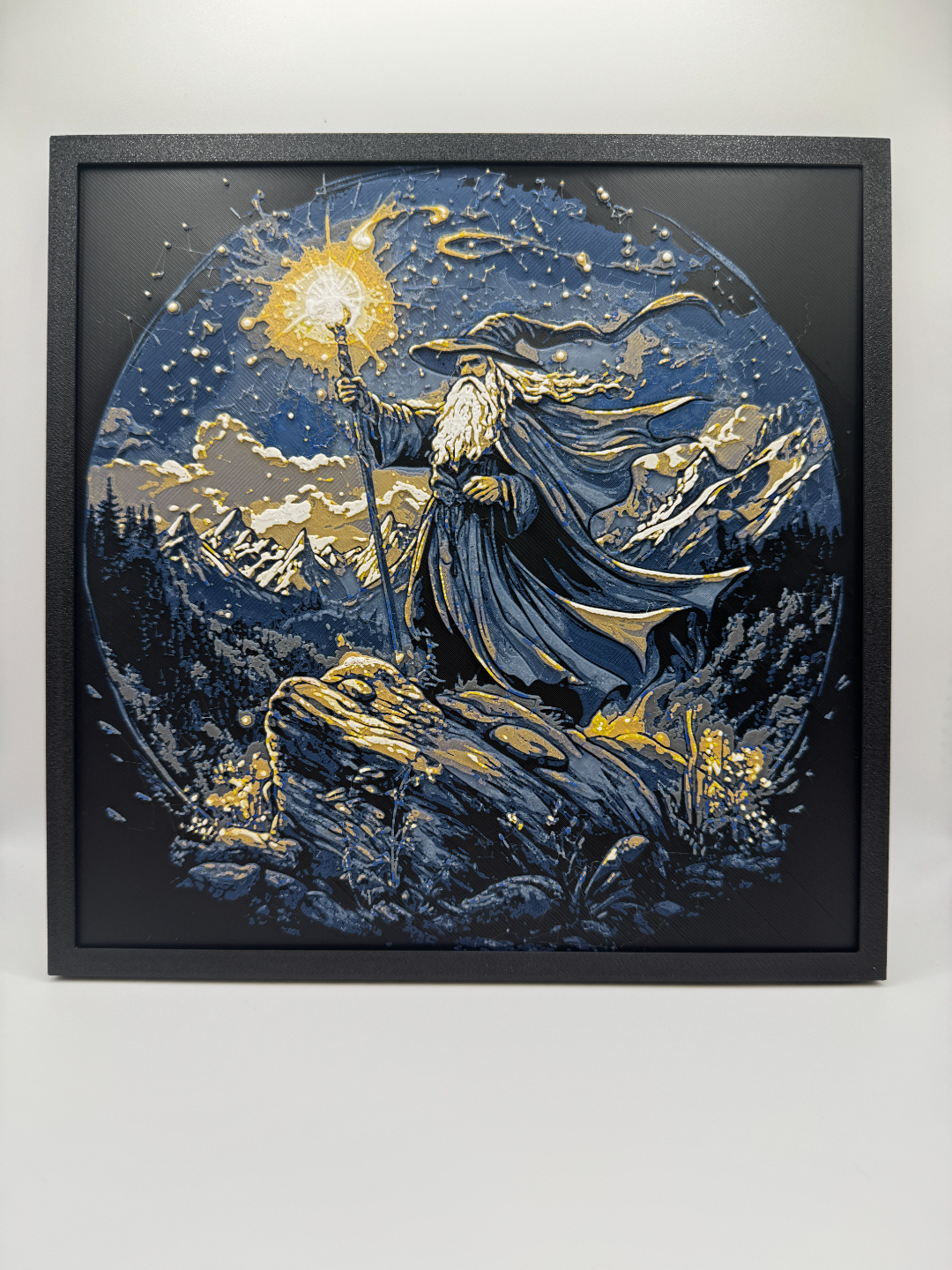 Gandalf the Grey Wall Art – 3D Printed Lord of the Rings Fantasy Decor