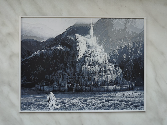 Gandalf The White Minas Tirith Wall Art – 3D Printed Lord of the Rings Fantasy Decor