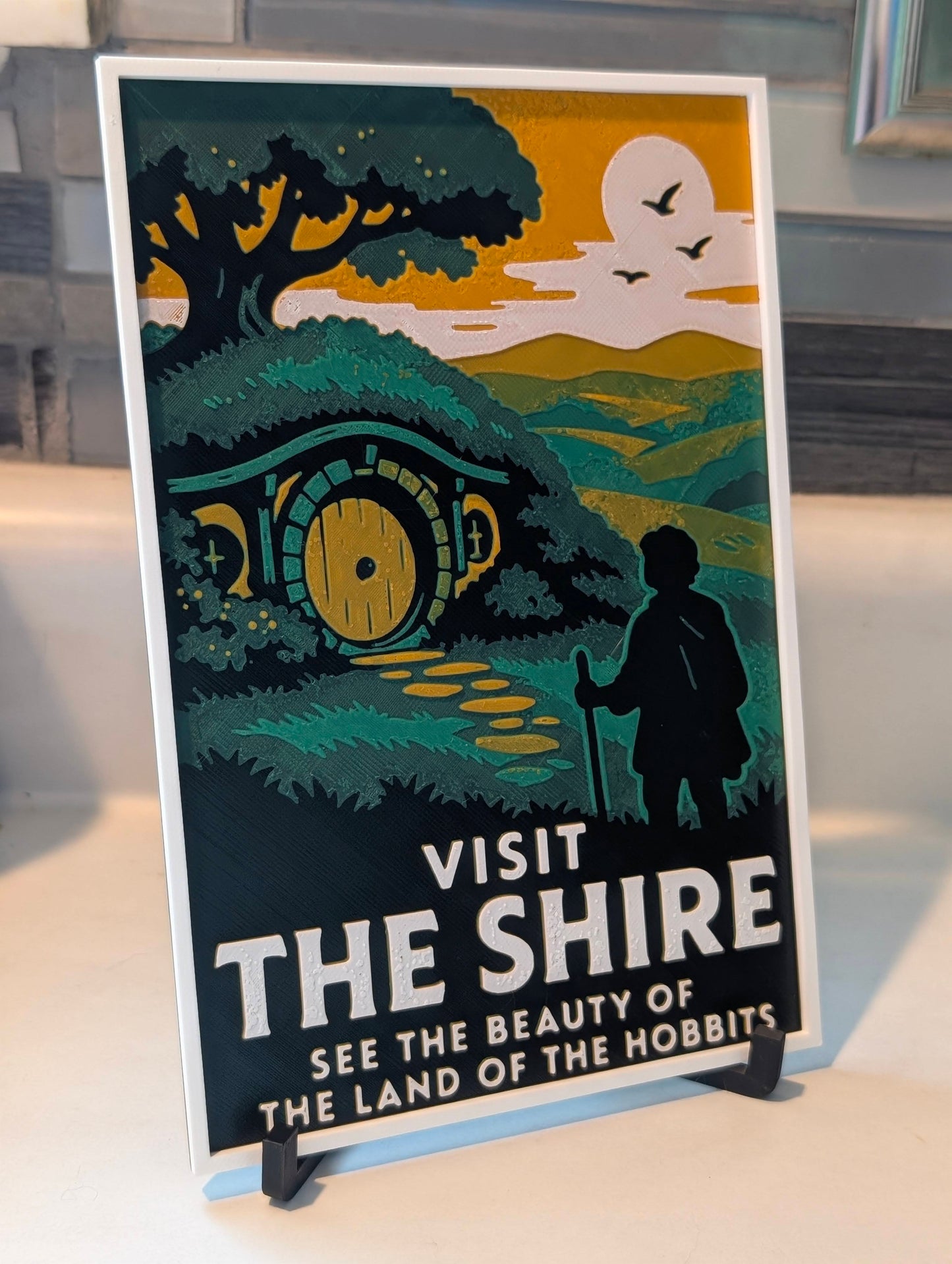 Shire Vintage Travel Postcard Wall Art – 3D Printed Lord of the Rings Fantasy Decor (Copy)