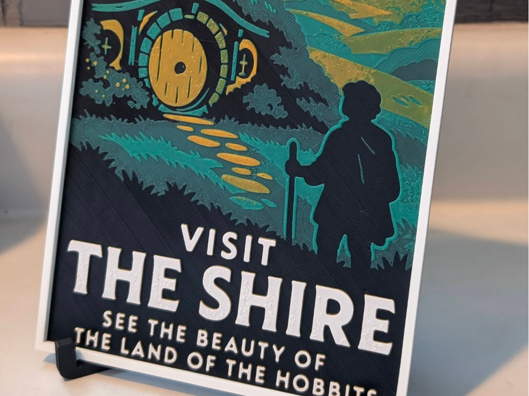 Shire Vintage Travel Postcard Wall Art – 3D Printed Lord of the Rings Fantasy Decor (Copy)