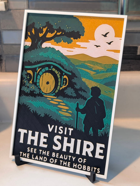 Shire Vintage Travel Postcard Wall Art – 3D Printed Lord of the Rings Fantasy Decor (Copy)