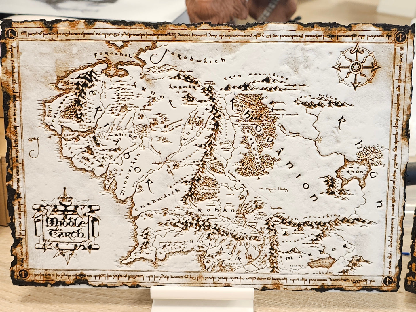 Middle Earth Map Wall Art – 3D Printed Lord of the Rings Fantasy Decor