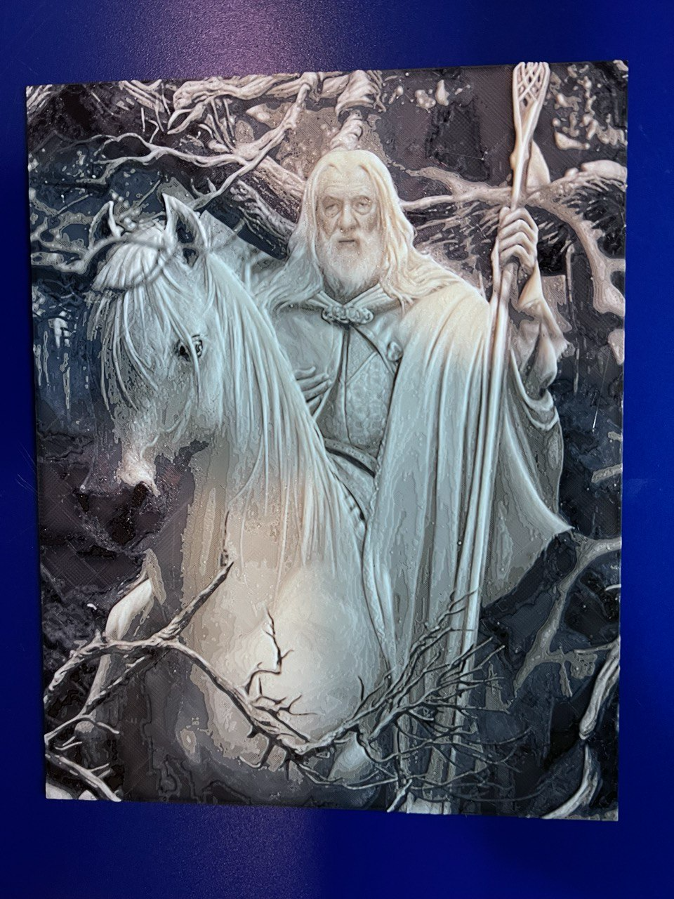 Gandalf The White Wall Art – 3D Printed Lord of the Rings Fantasy Decor
