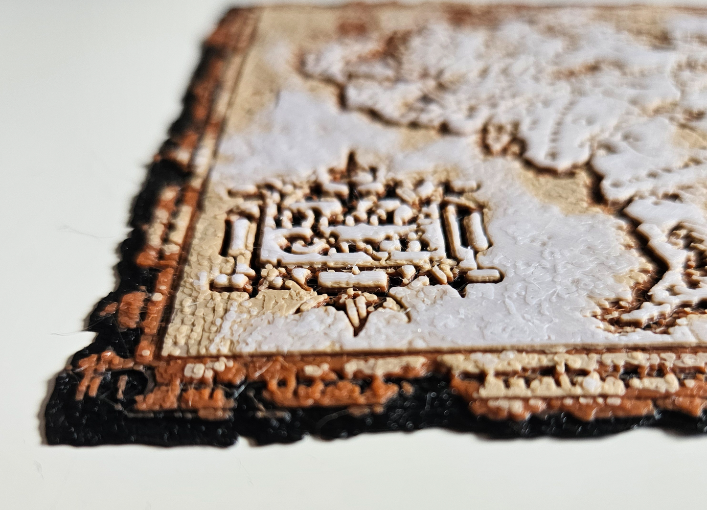 Middle Earth Map Wall Art – 3D Printed Lord of the Rings Fantasy Decor