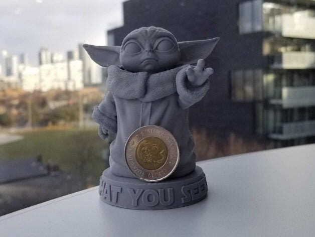 GRAY  s| Grogu The Child Baby Yoda* | Fan Art| Painted version available| collector's item| MarVin Miniatures - 3D MinionMancer