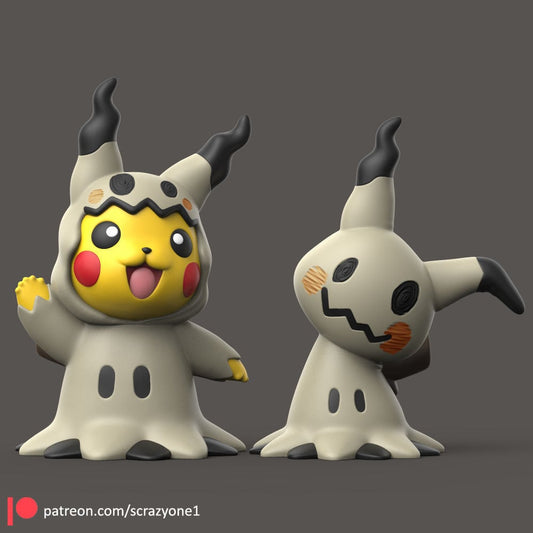 Mimikyu Pikachu Cosplay / Mimiqui | Pokemon Halloween Pokemon | Fan Art Pokémon Model | Figurine