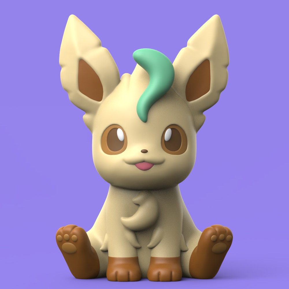 a small animal with a green tail sitting on a purple background